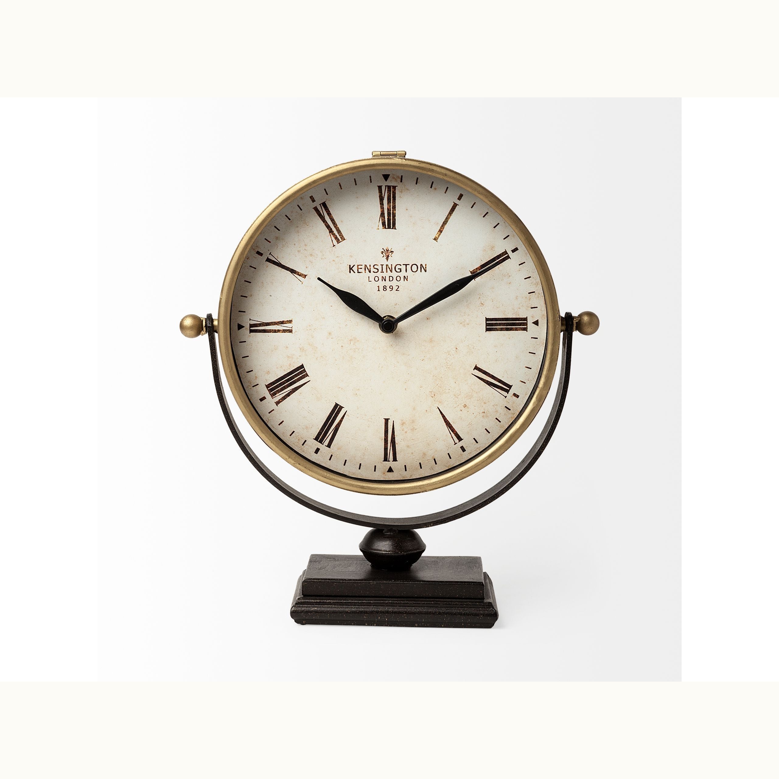 Gold Metal Table Top Clock