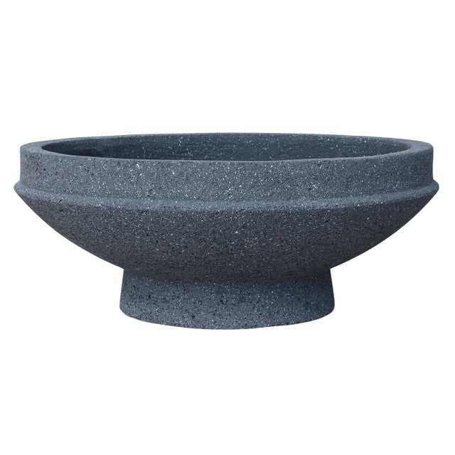 Black Pedestal Bowl Planters