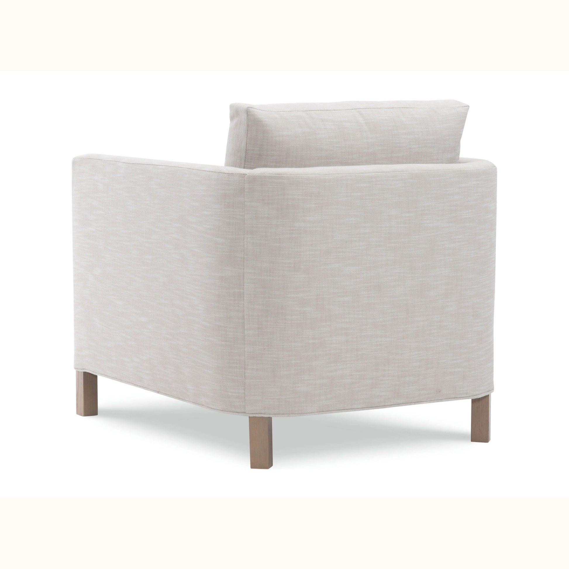 Rounded Back Upholstered Arm Chair