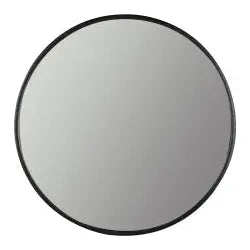 30" Matte Black Metal Mirror
