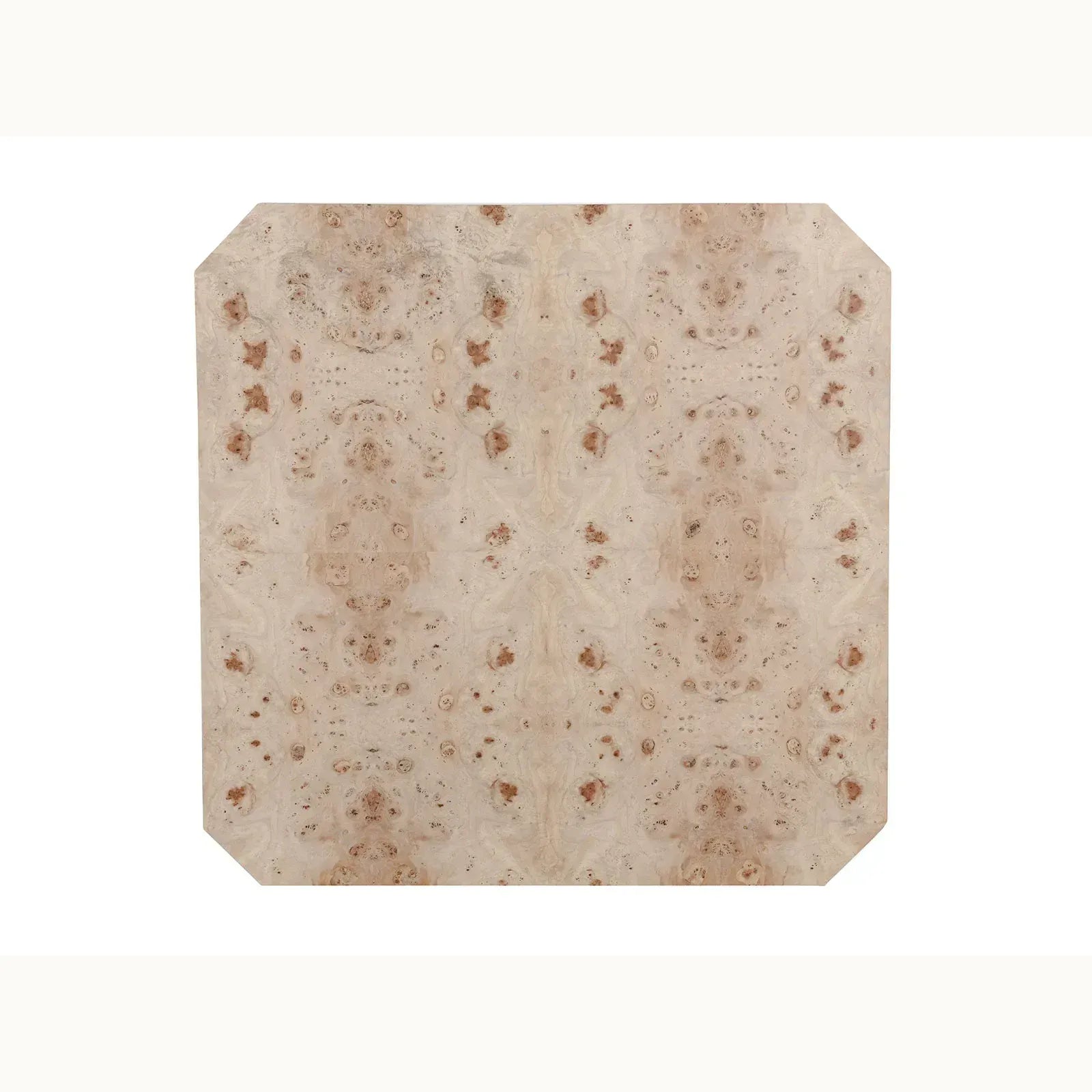 Burl Wood 42" Square Coffee Table Natural