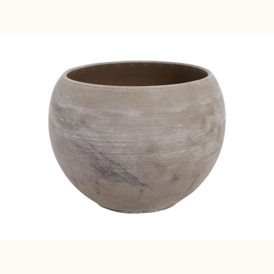 9.25" Gray Clay Pot