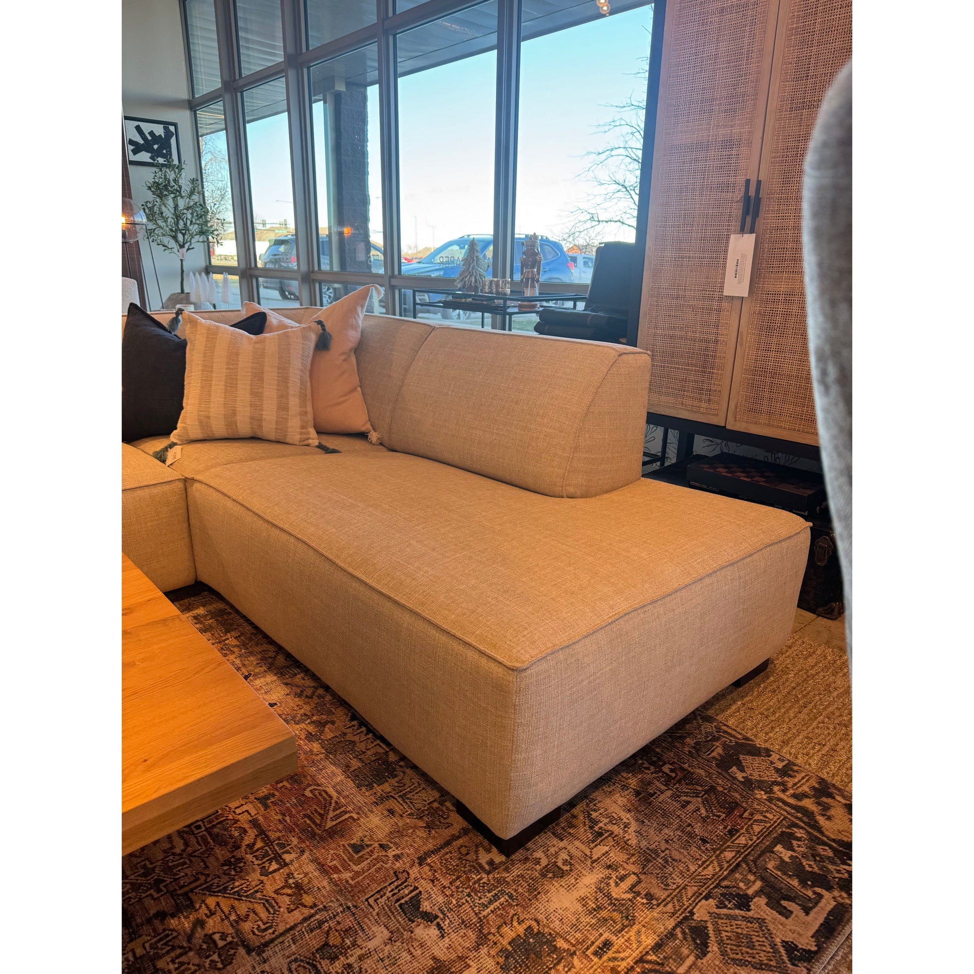 Custom 2 Piece Sectional with Open Corner Chaise