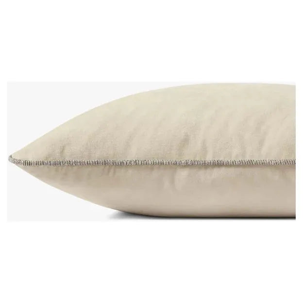 22" Ivory Velvet Down Pillow