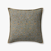 22" Light Blue/Multi Floral Down PIllow