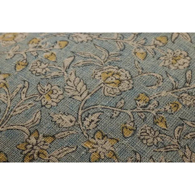 22" Light Blue/Multi Floral Down PIllow