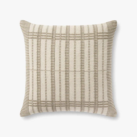 22" Sage / Beige Down Pillow
