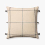 24" Natural / Blue Down Pillow