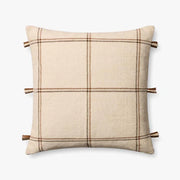 24" Natural / Brown Down Pillow