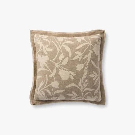 18" Natural Floral Down Pillow
