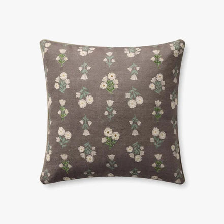 20" Posies Mauve / Multi Down Pillow