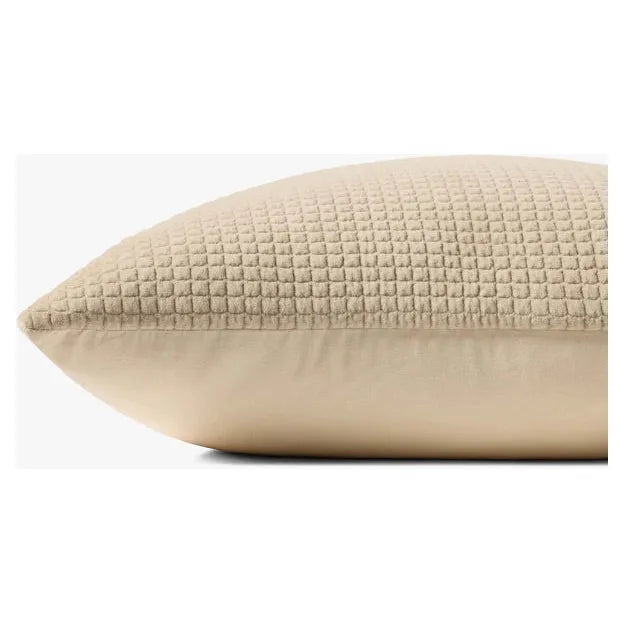 22" Ivory Velvet Down Pillow