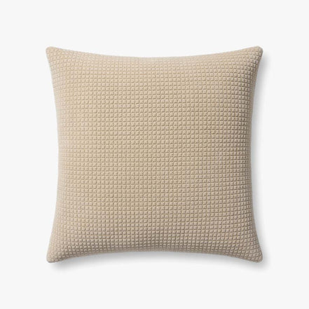 22" Ivory Velvet Down Pillow