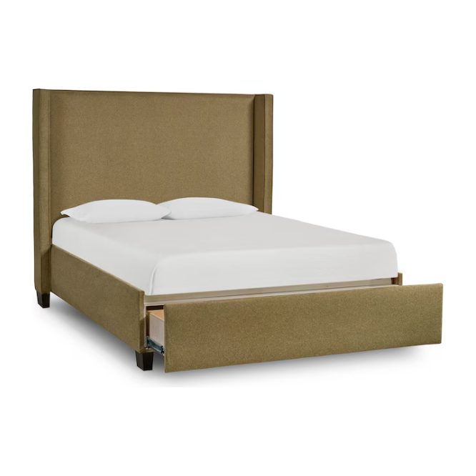 Upholstered King Bed with Drawer