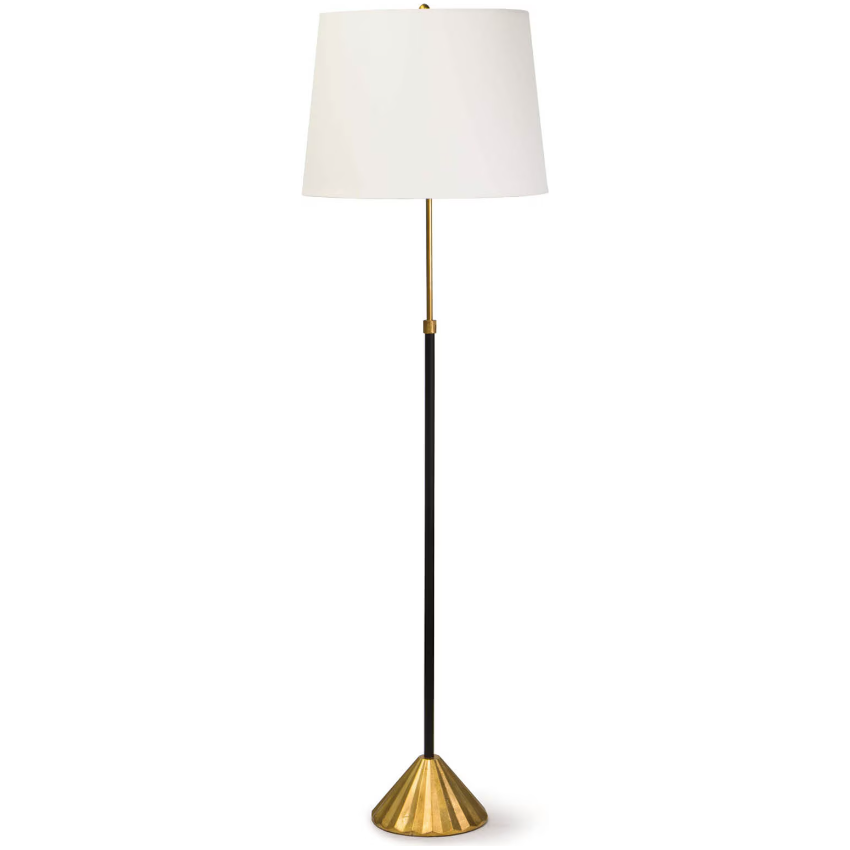 Gold and Black Accent Floor Lamp