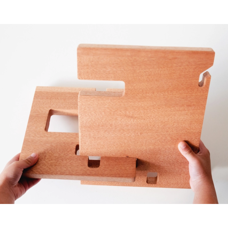 Compact Wooden Docking Station