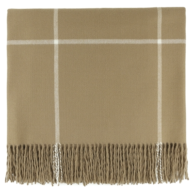 Windowpane Plaid Throw Blanket