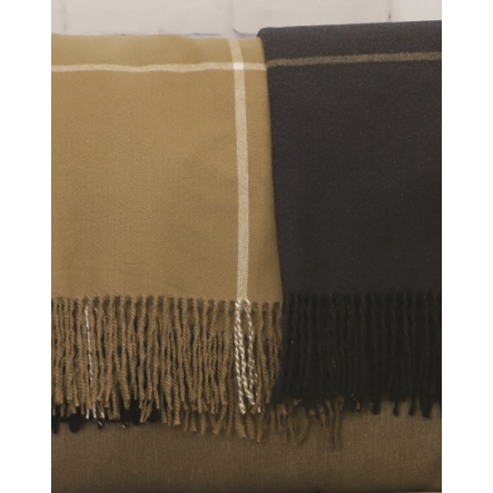 Windowpane Plaid Throw Blanket