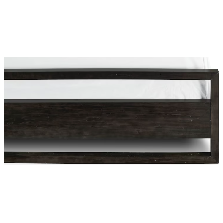 Dark Maple Shiplap King Bed Frame