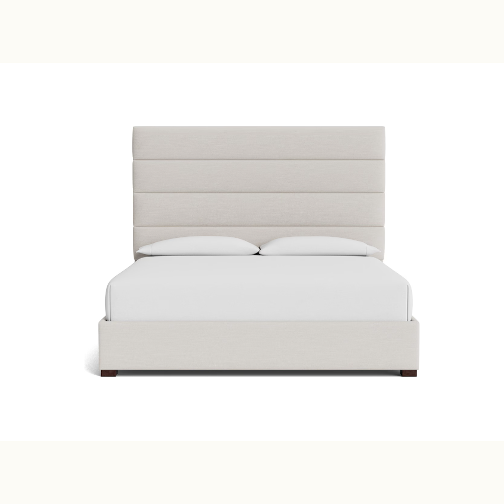 Horizontal Channeled Storage King Bed