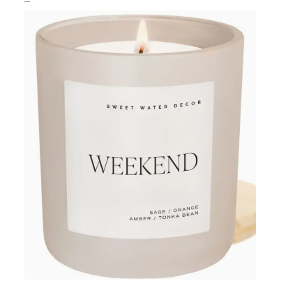 Weekend:  15 oz. Soy Candle