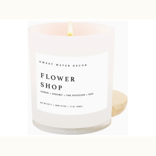 Flower Shop:  11 oz Soy Candle