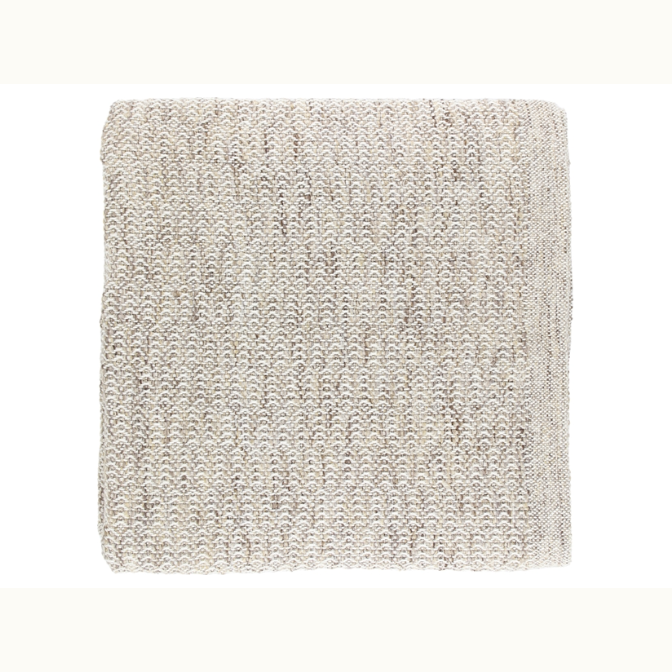 Knitted Ripple Throw Blanket