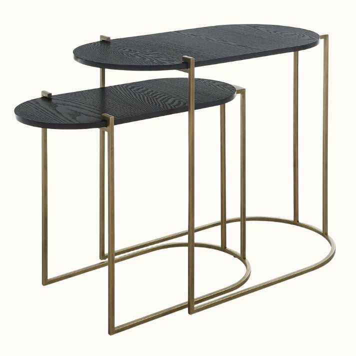 Antique Brass Nesting Tables