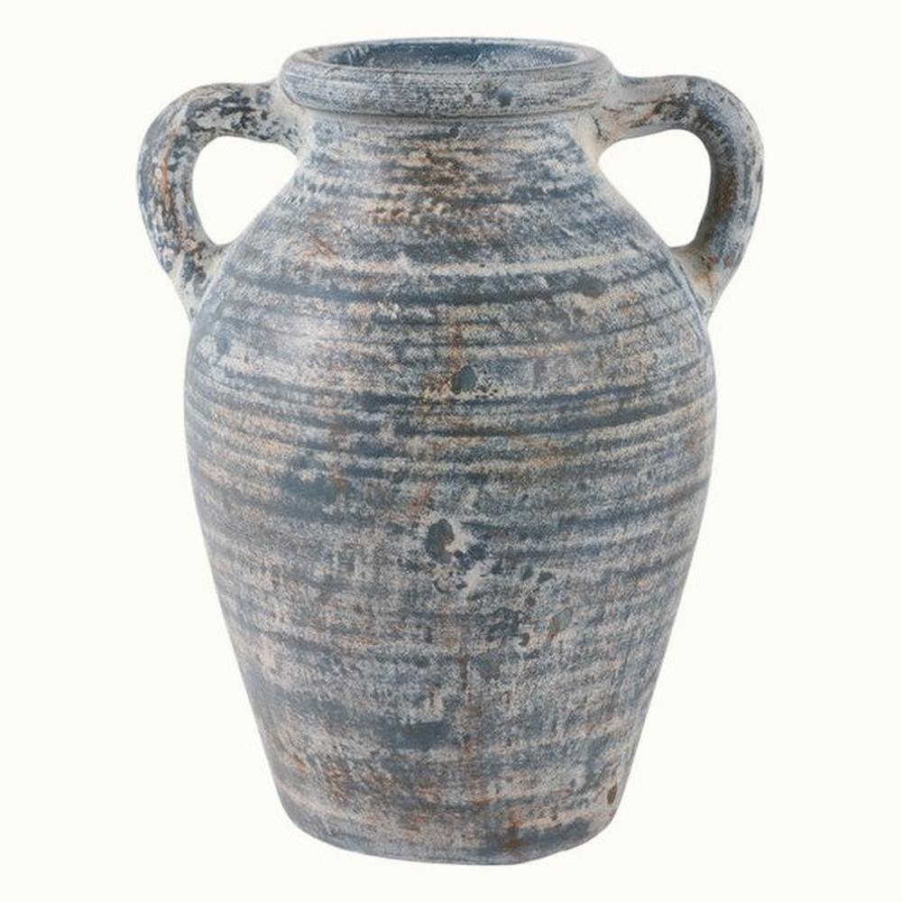 Blue/White Terracotta Vase