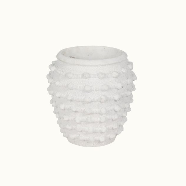 White Woven Knot Planter