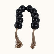 Black Carved Bead Garland