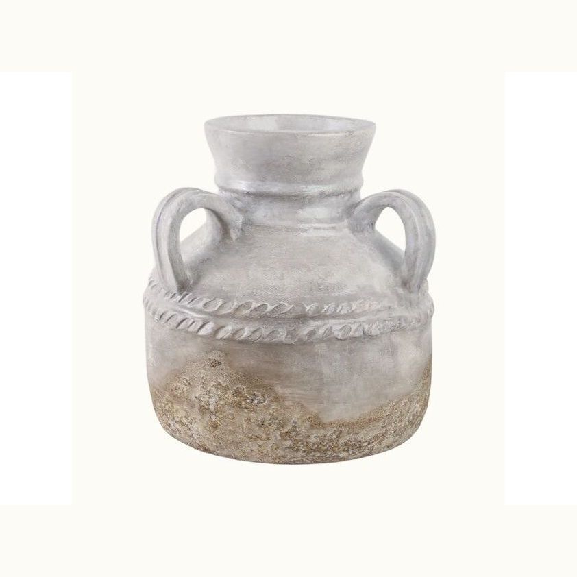 Glass and Terracotta 12" Triple Handle Jug