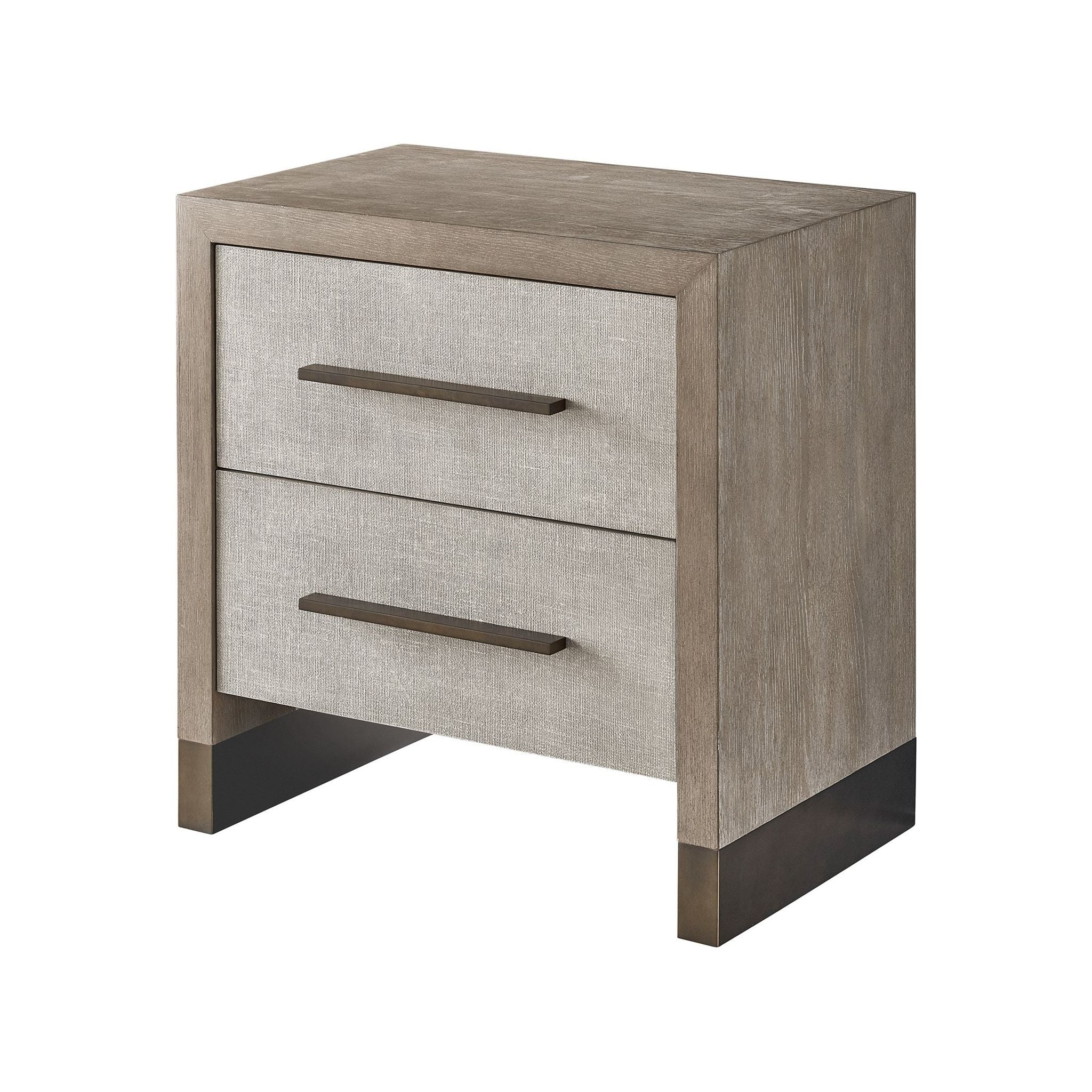 Taupe Linen Night Stand