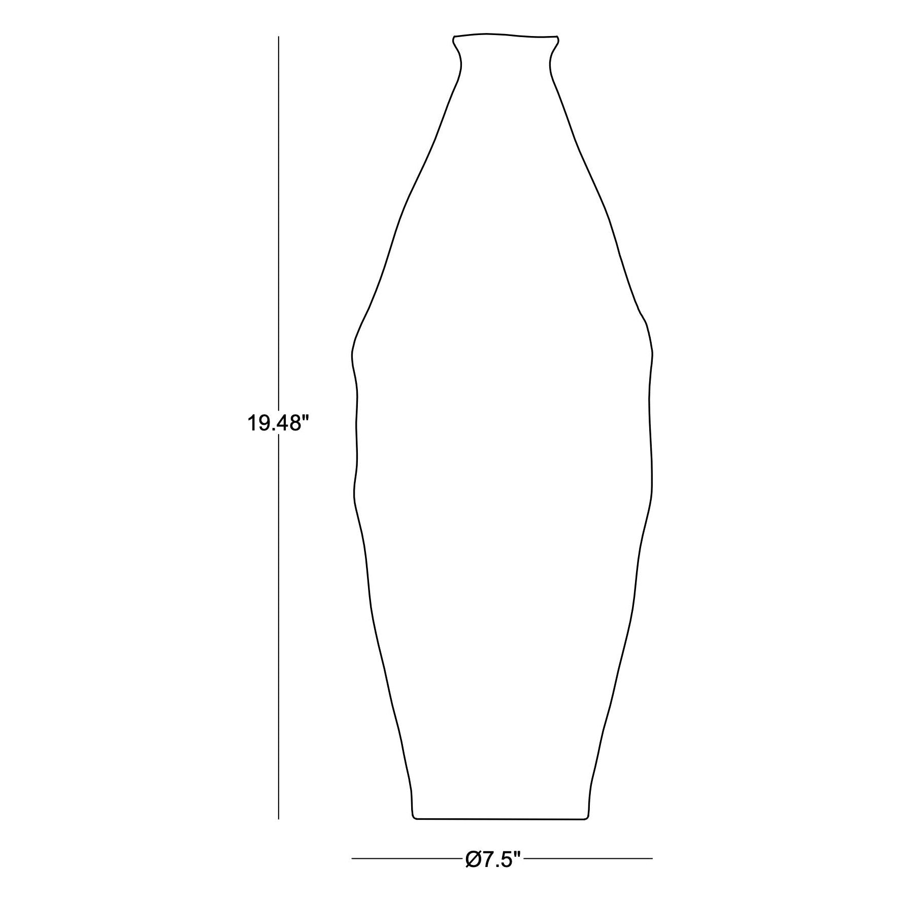 Tall Matte White Ceramic Vase