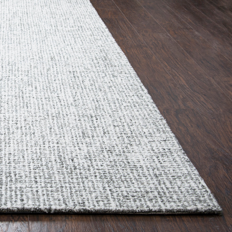 Hand Tufted Gray and Cream Wool Rug