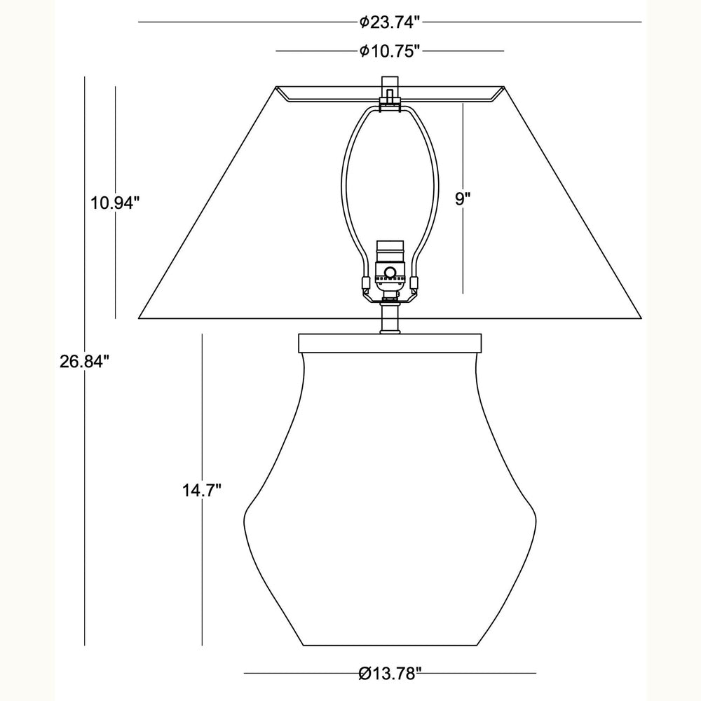 Black Ceramic Jar Lamp