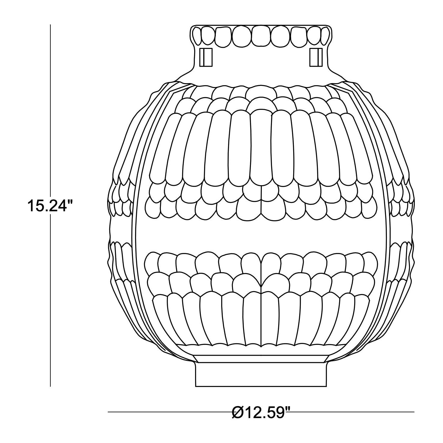 Textured Off White Junky Ceramic Vase