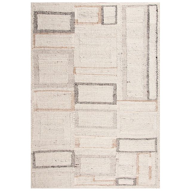 8' x 10' Ivory and Multi Wool  Rug