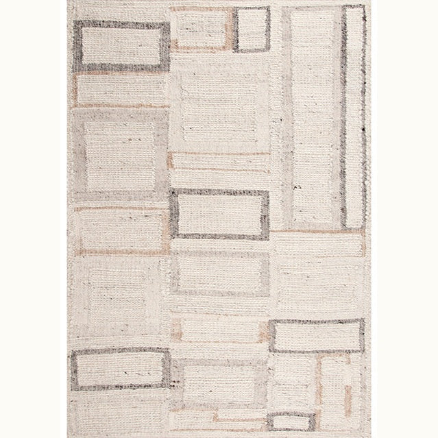 8' x 10' Ivory and Multi Wool  Rug