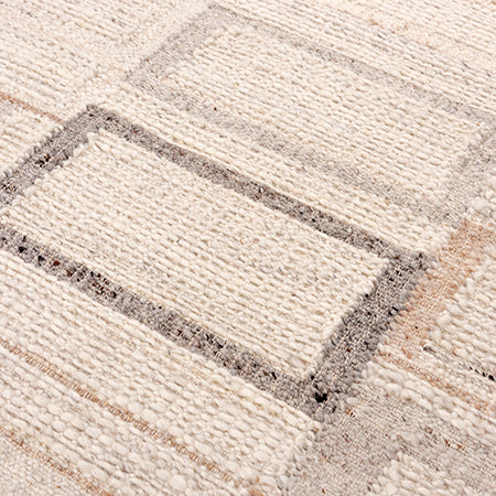8' x 10' Ivory and Multi Wool  Rug