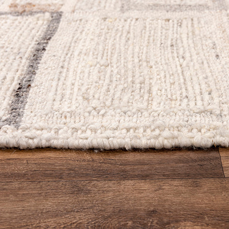 8' x 10' Ivory and Multi Wool  Rug