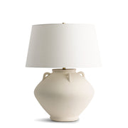 Off White Ceramic Lamp With Mini Handles