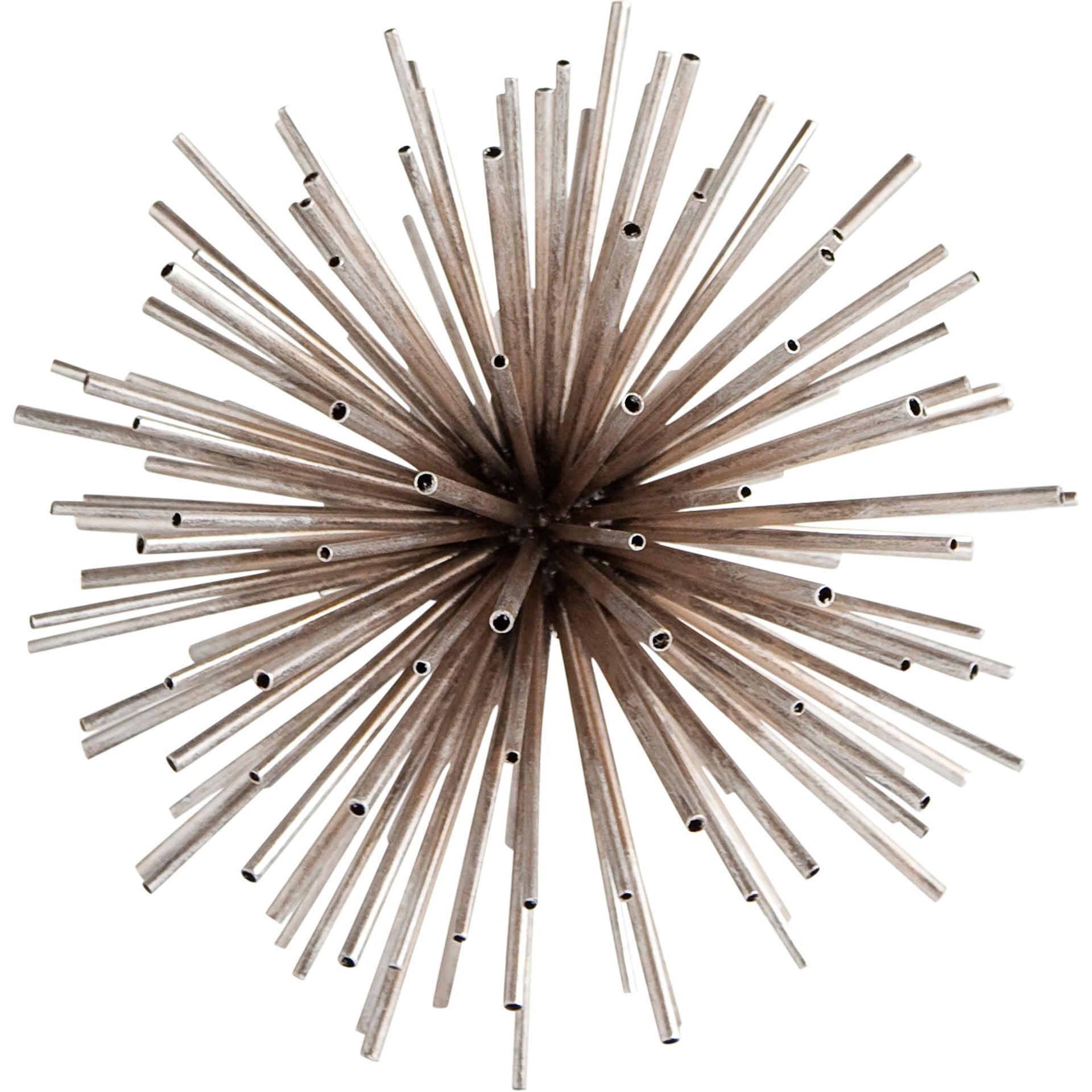 Silver Metal Tube Sculpture - Mix Home Mercantile