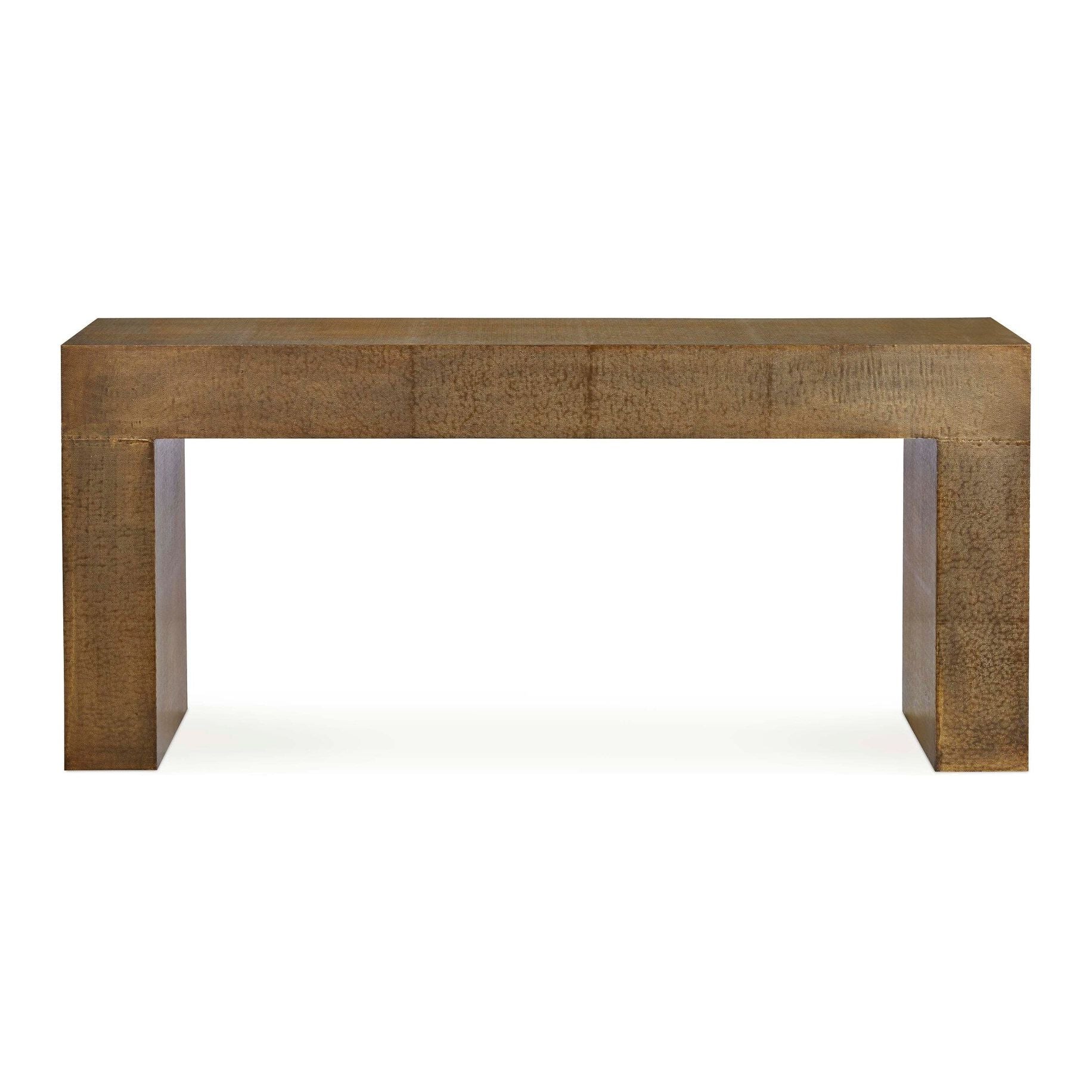 72" Hammered Copper Console Table