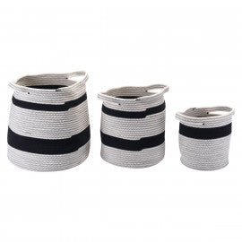 Set of 3 Baskets with Handles - Mix Home Mercantile