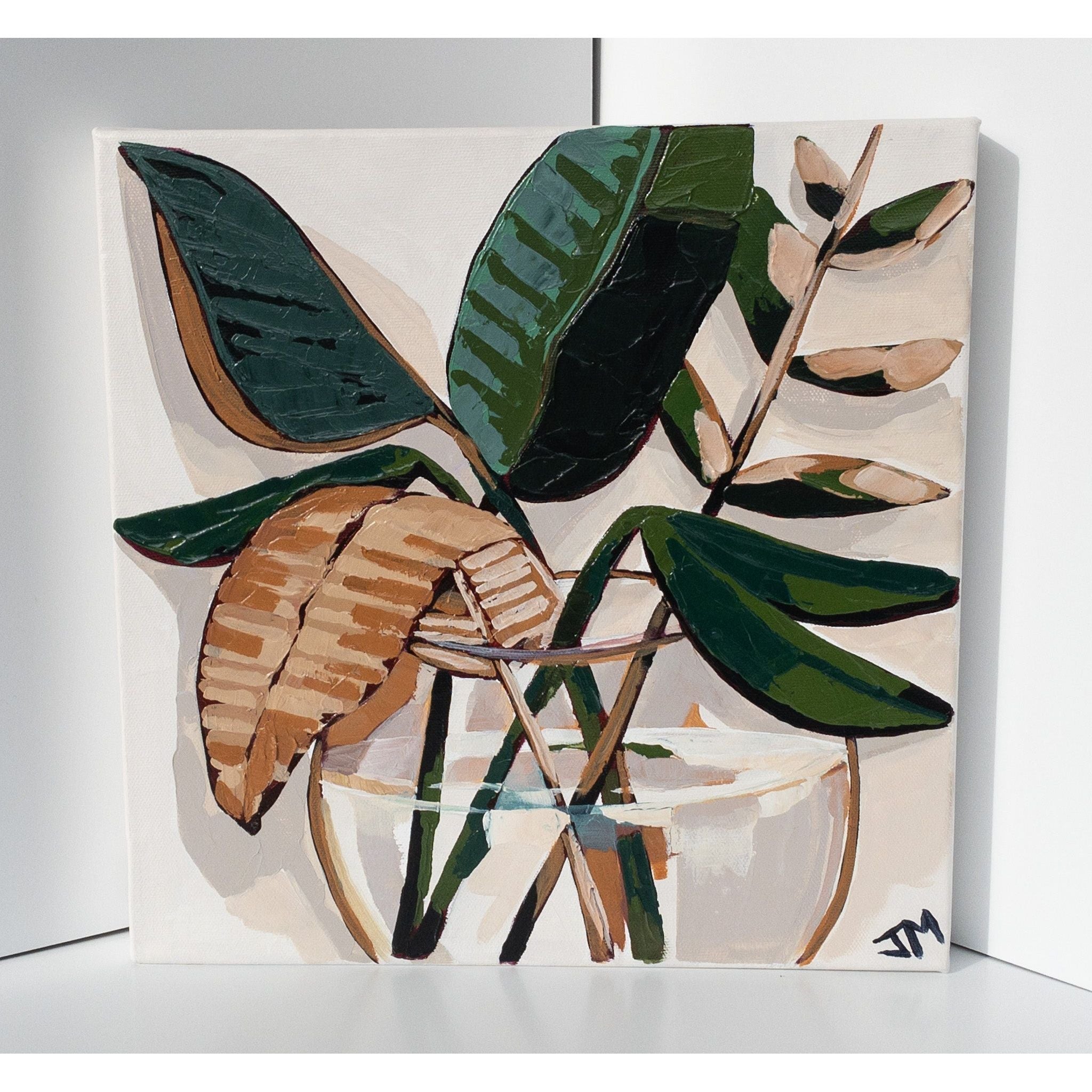 12" x 12" Julie Mason Floral on Canvas IV - Mix Home Mercantile