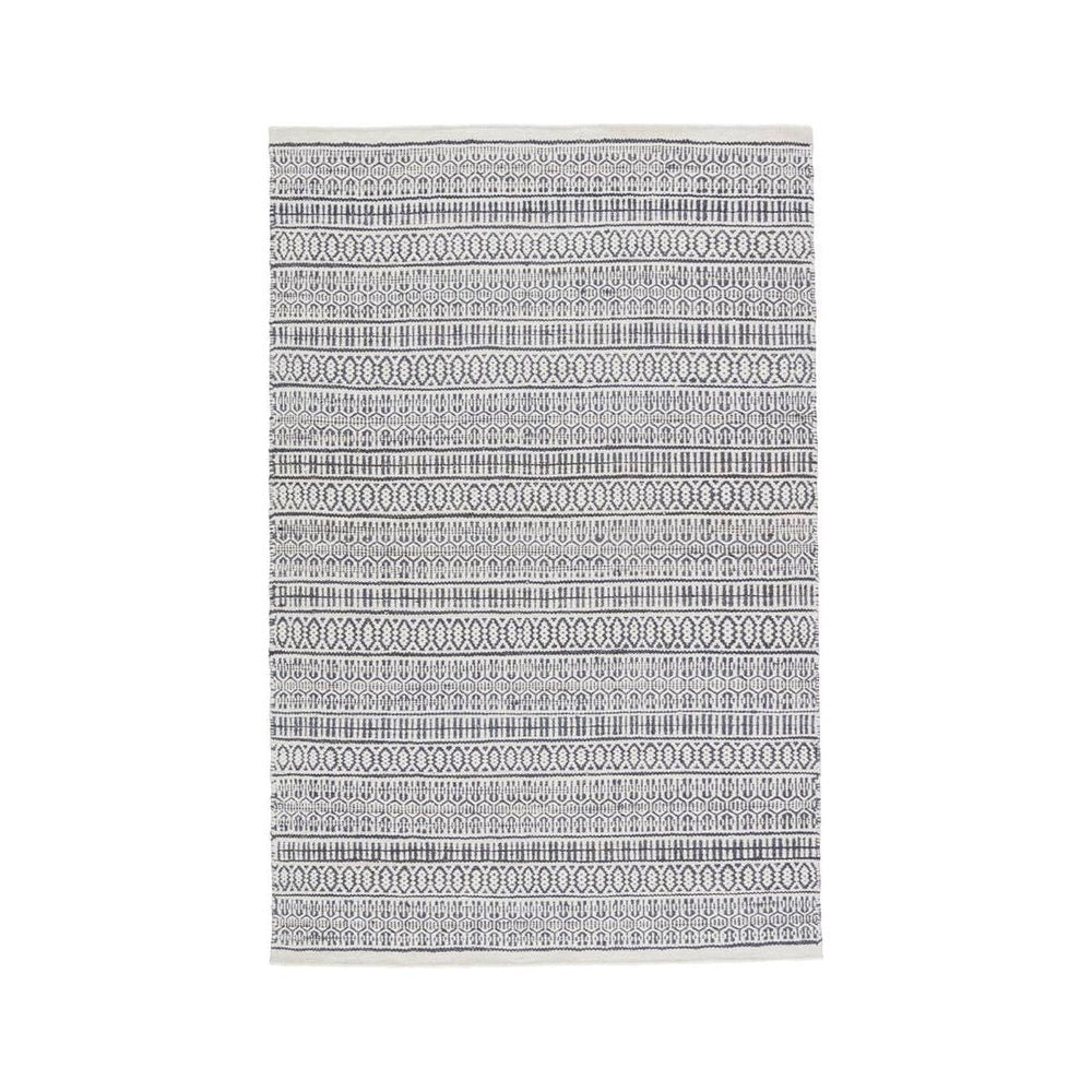 9' x 12' Slate Blue and Ivory Area Rug - Mix Home Mercantile