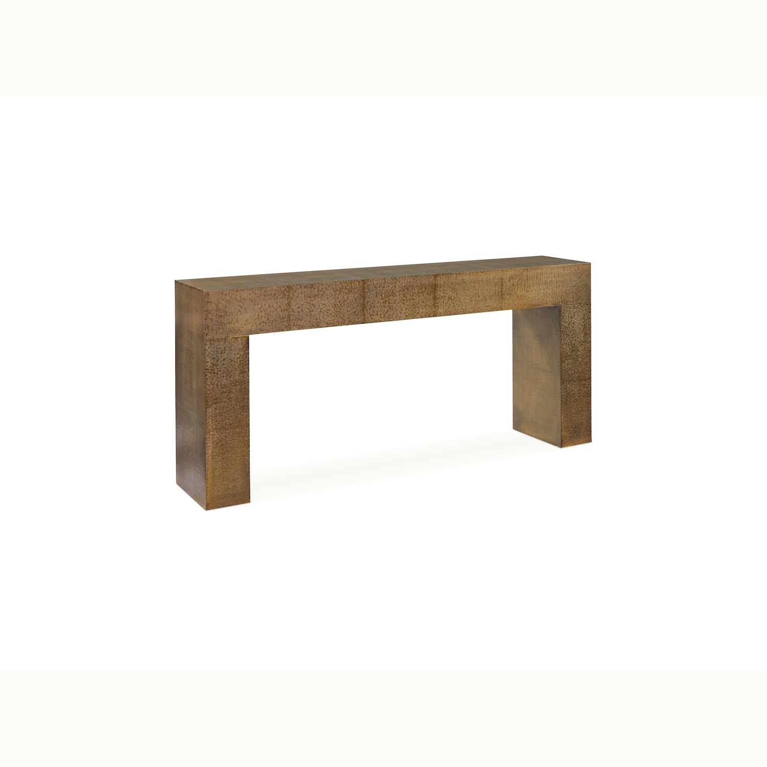 72" Hammered Copper Console Table