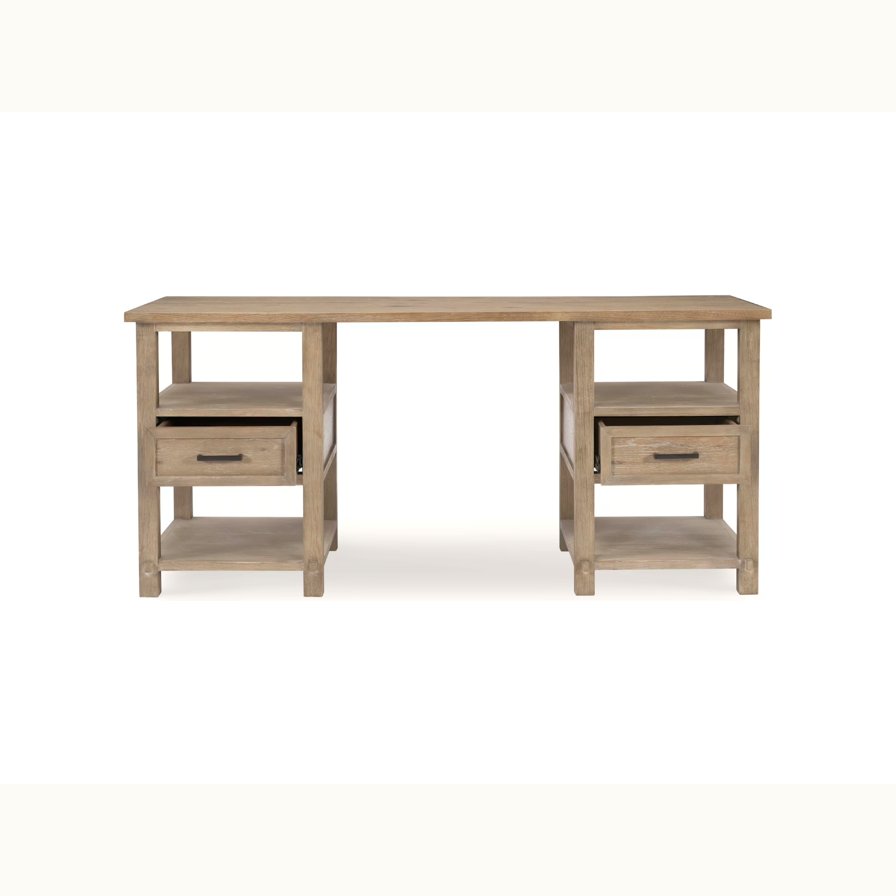 66" Desk with Open Shelving