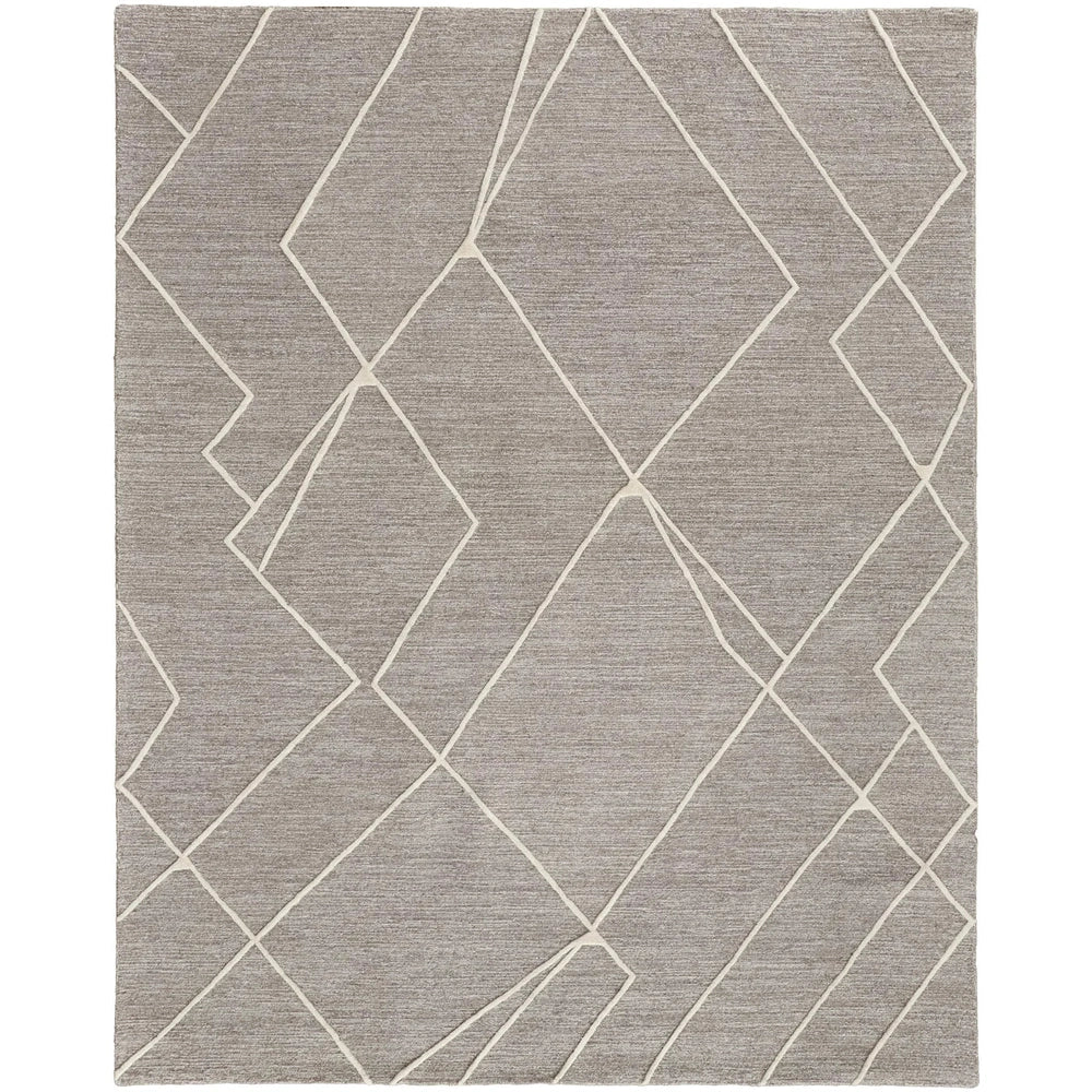 12'x15' Gray-Ivory Wool Rug - Mix Home Mercantile